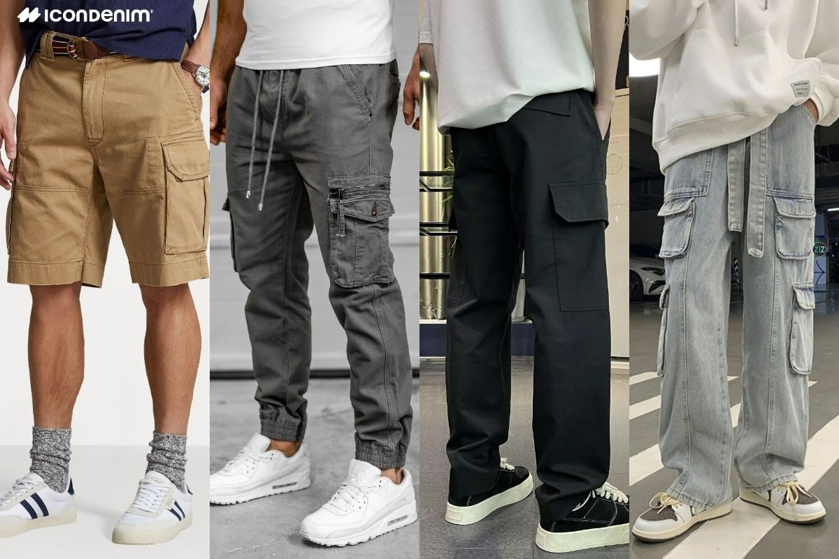 Các kiểu quần cargo túi hộp nam
