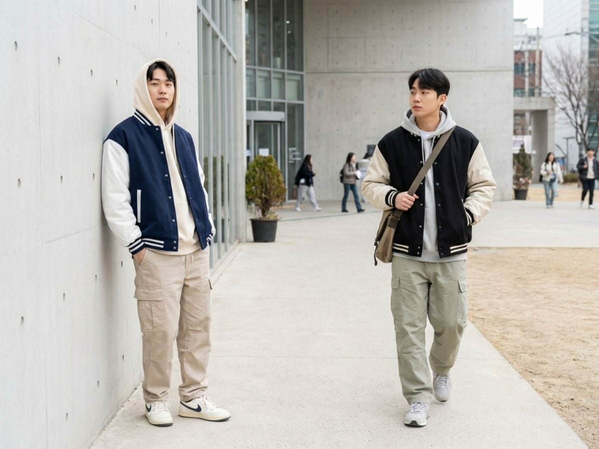 Áo bóng chày layer hoodie đậm chất streetwear