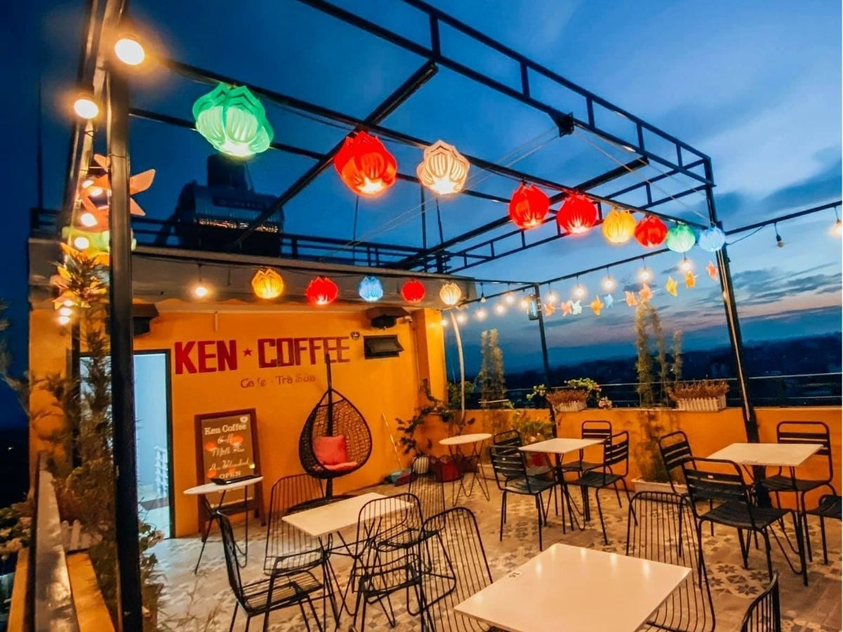 Chill cafe sân thượng