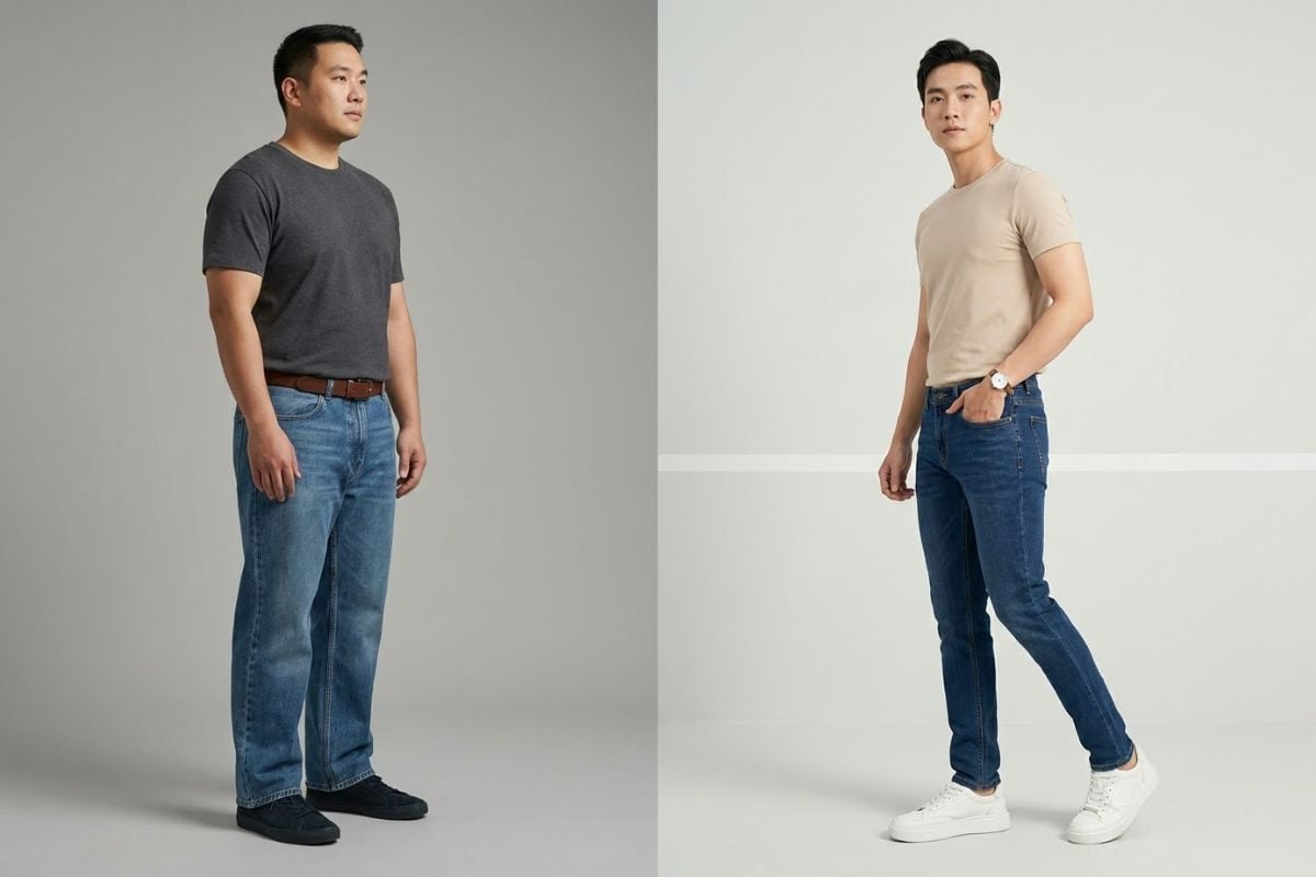 Chọn form quần jean theo vóc dáng