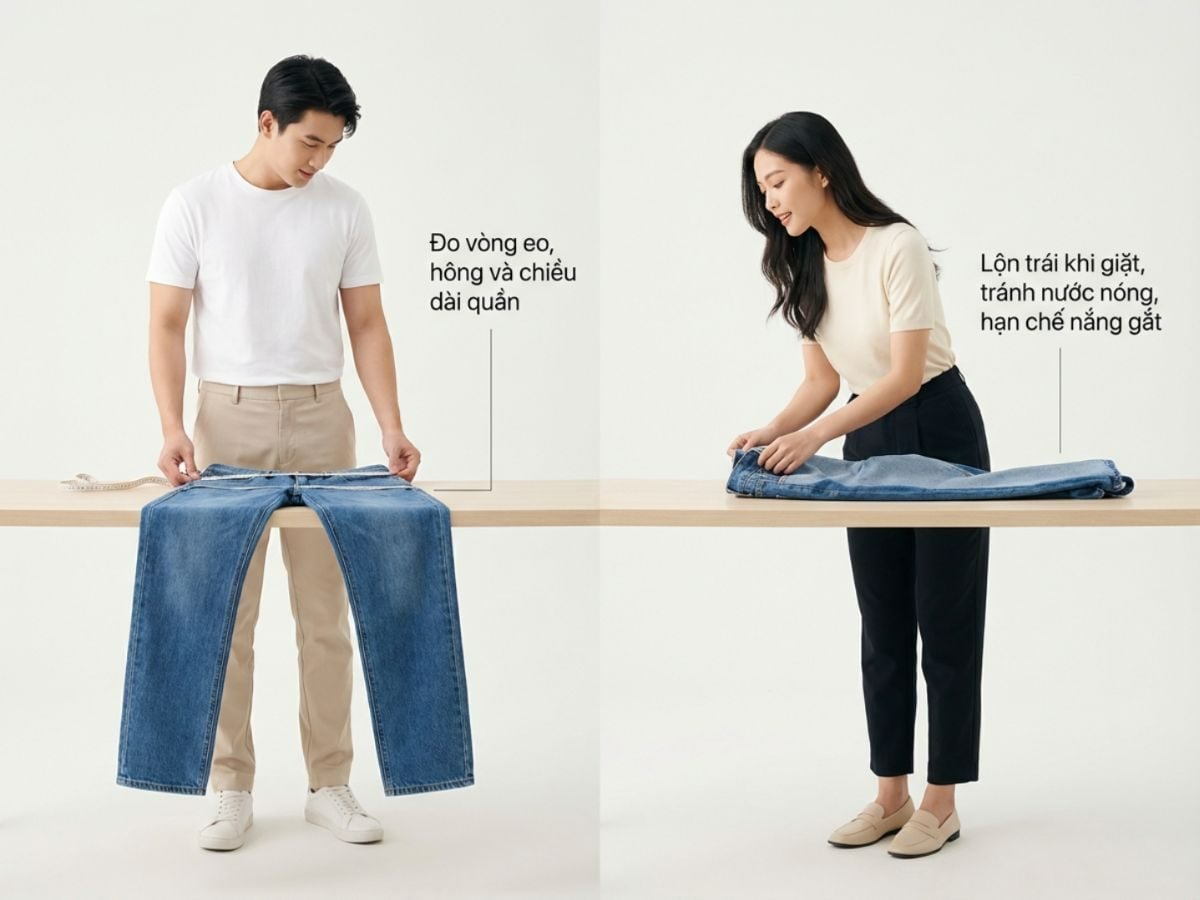 Chọn size quần jeans phù hợp