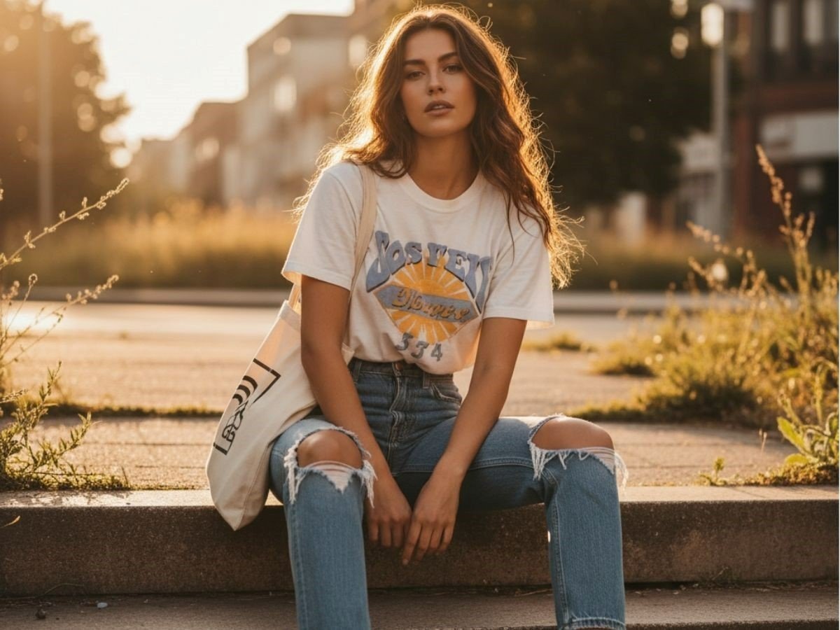 Phong cách retro nữ với váy hoa nhí và blazer