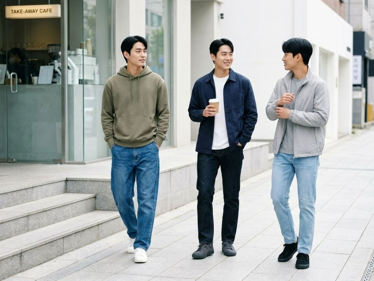 Quần jeans phối áo hoodie hoặc áo khoác