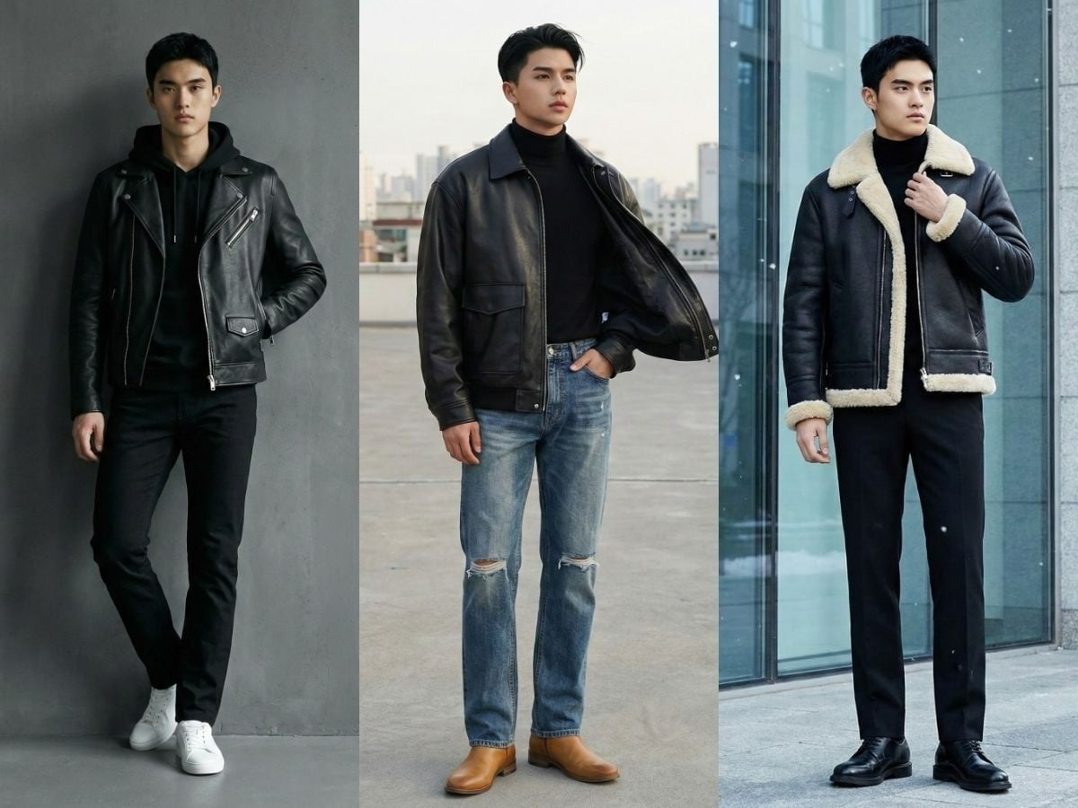 Áo khoác da items tạo điểm nhấn cho tủ đồ