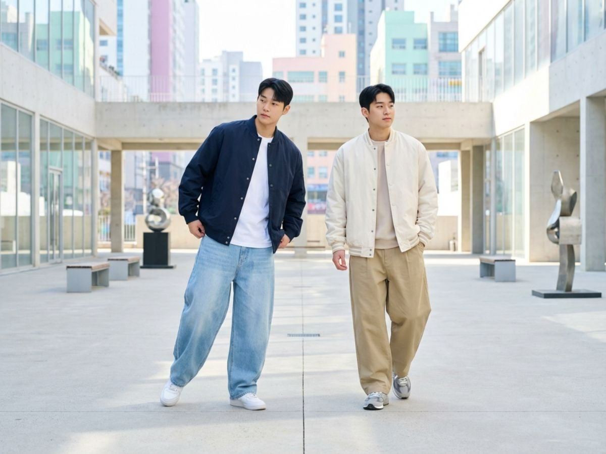 Áo bóng chày phối quần baggy phóng khoáng, trẻ