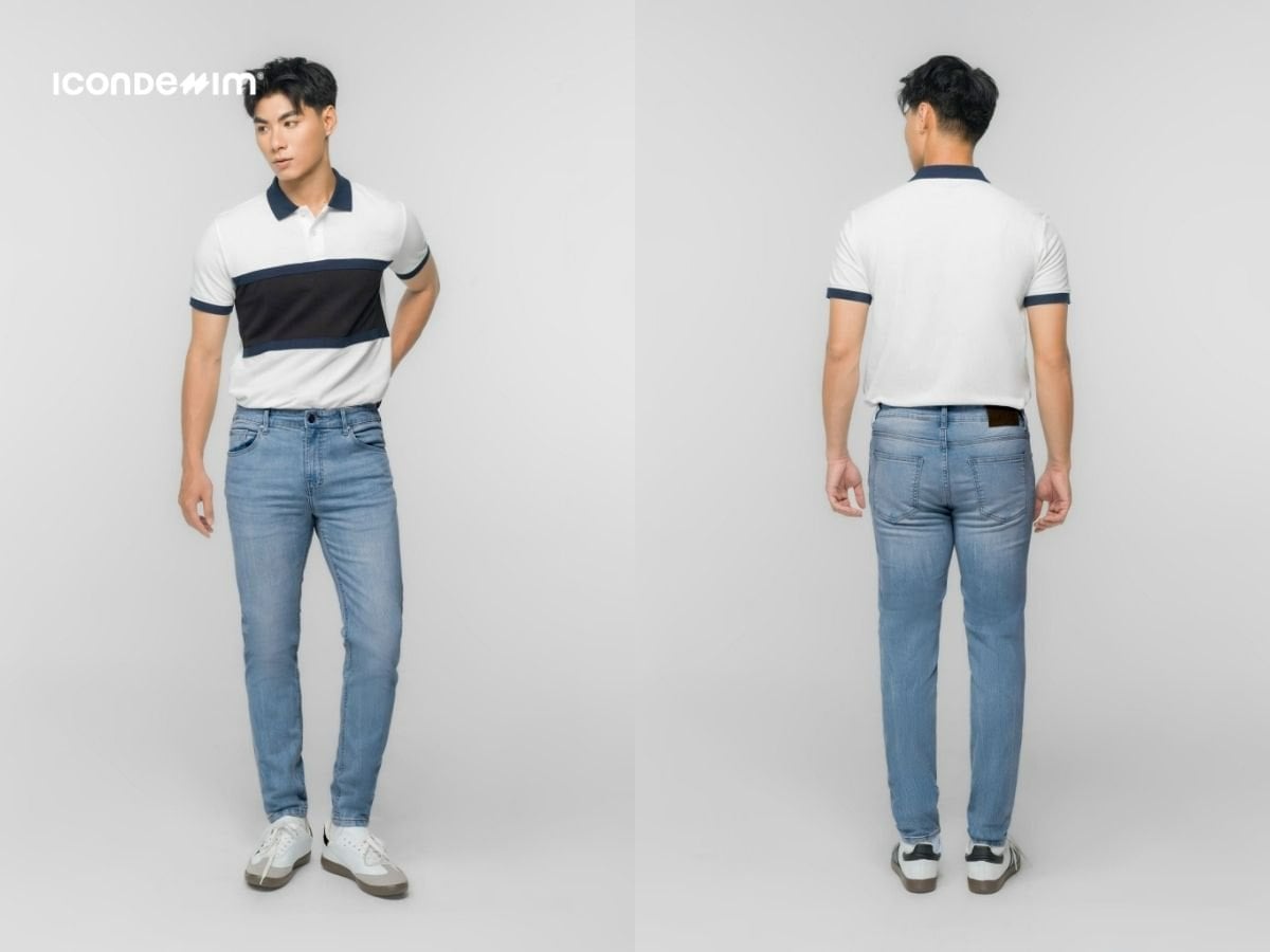 Đơn giản, thanh lịch với áo polo và quần jeans slimfit