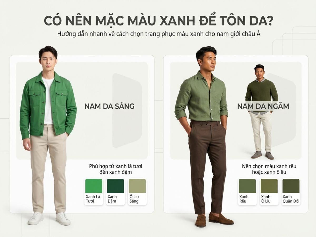 Lưu ý khi phối màu xanh lá