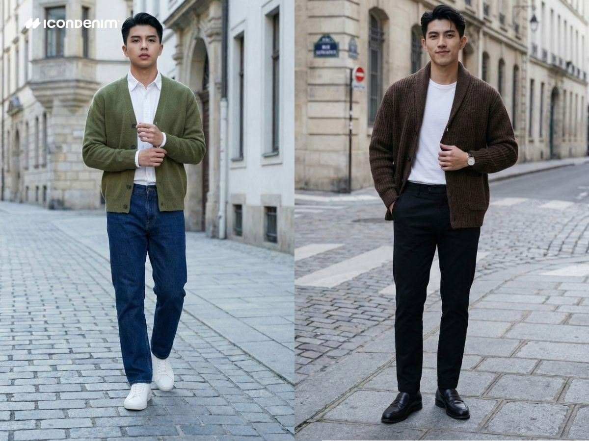 Mix and match đồ đông với áo cardigan