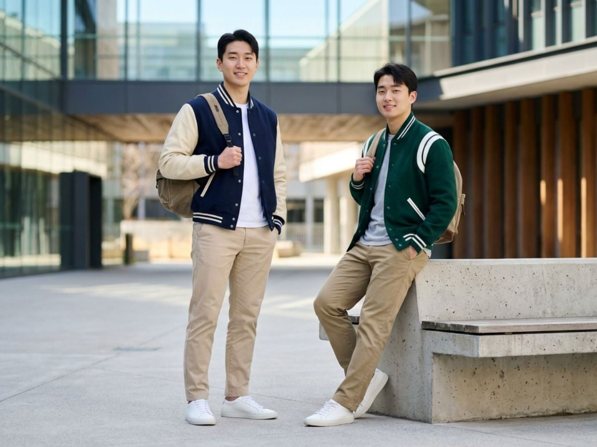 Áo bóng chày phối jogger khỏe khoắn, thoải mái