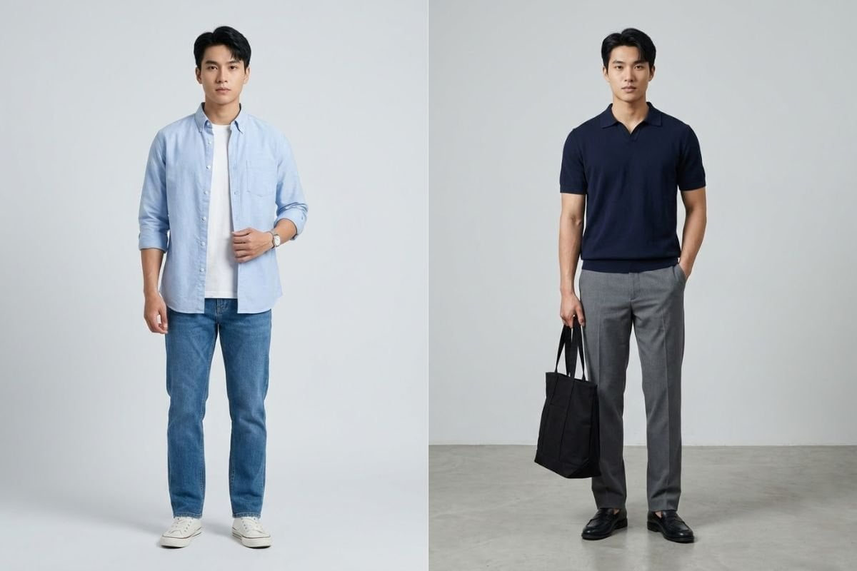 Phối đồ nam Hàn Quốc nên chọn màu nền basic