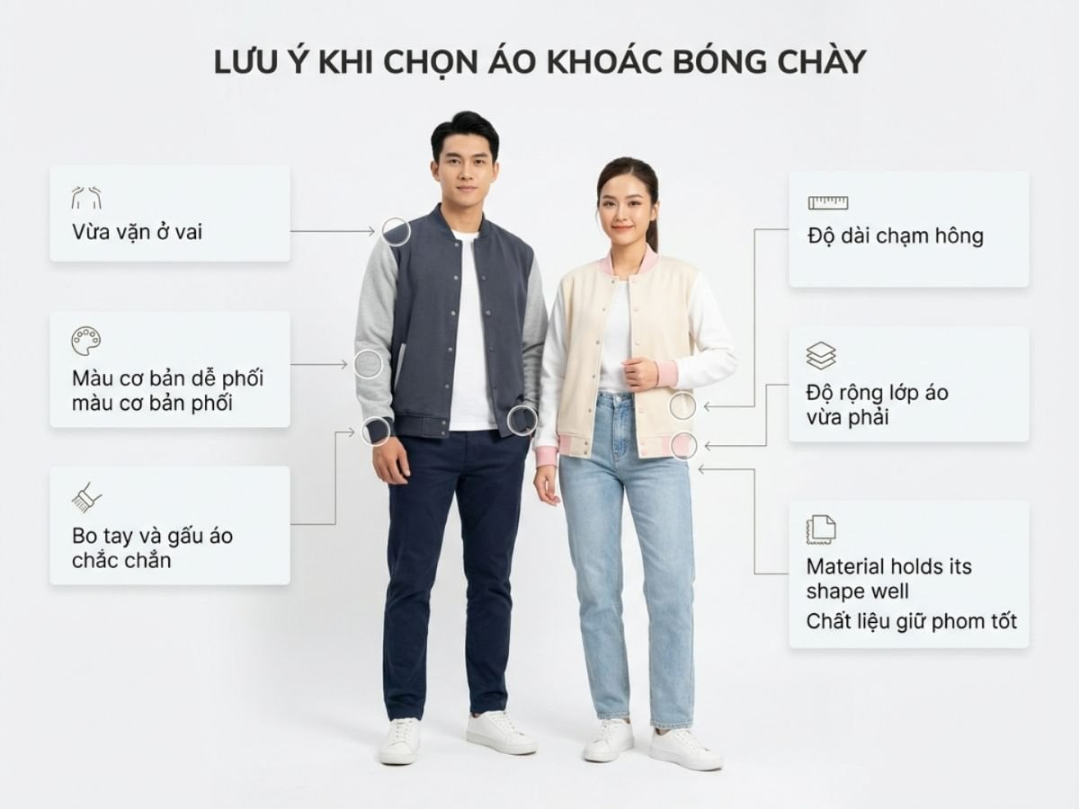 Một vài lưu ý chọn áo bóng chày dễ mặc