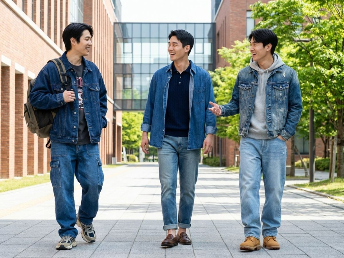 Phối đồ quần jeans ống suông nam