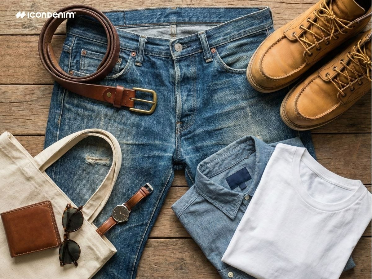 Phụ kiện phối kèm áo thun quần jean