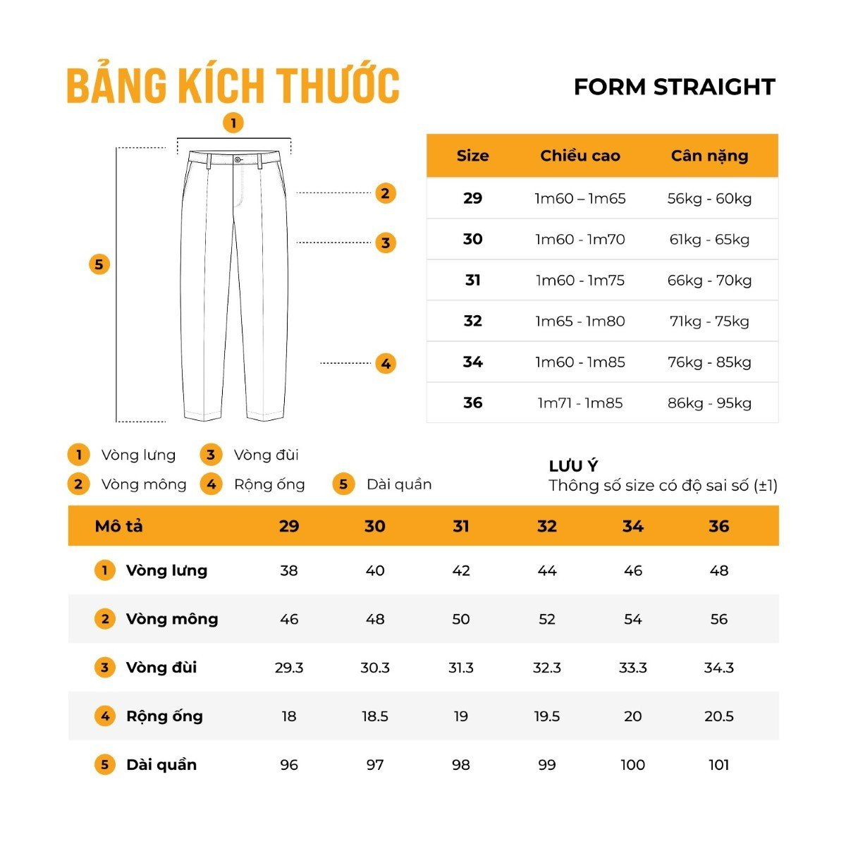 Quần tây nam form straight