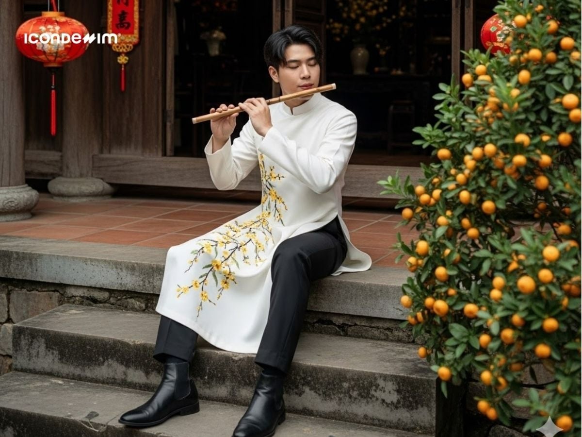 Tạo dáng ngồi thổi sáo cho những ai mang tâm hồn nghệ sĩ