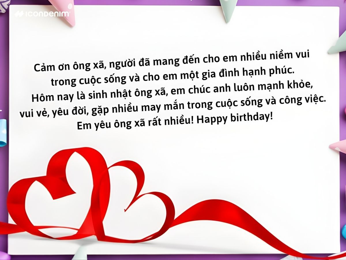 Tấm thư gửi tặng chồng