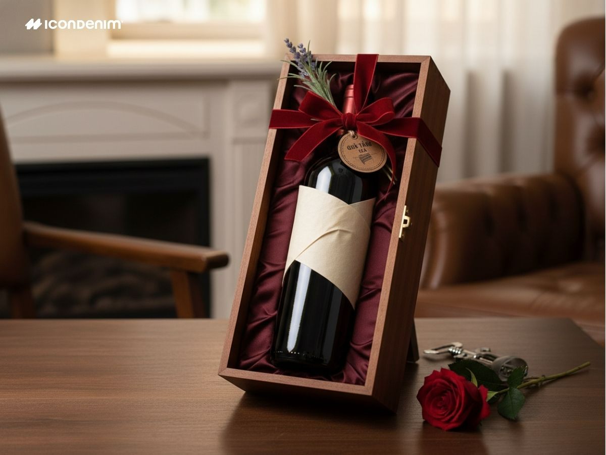 Tặng rượu kèm tấm thiệp nhỏ cho cha