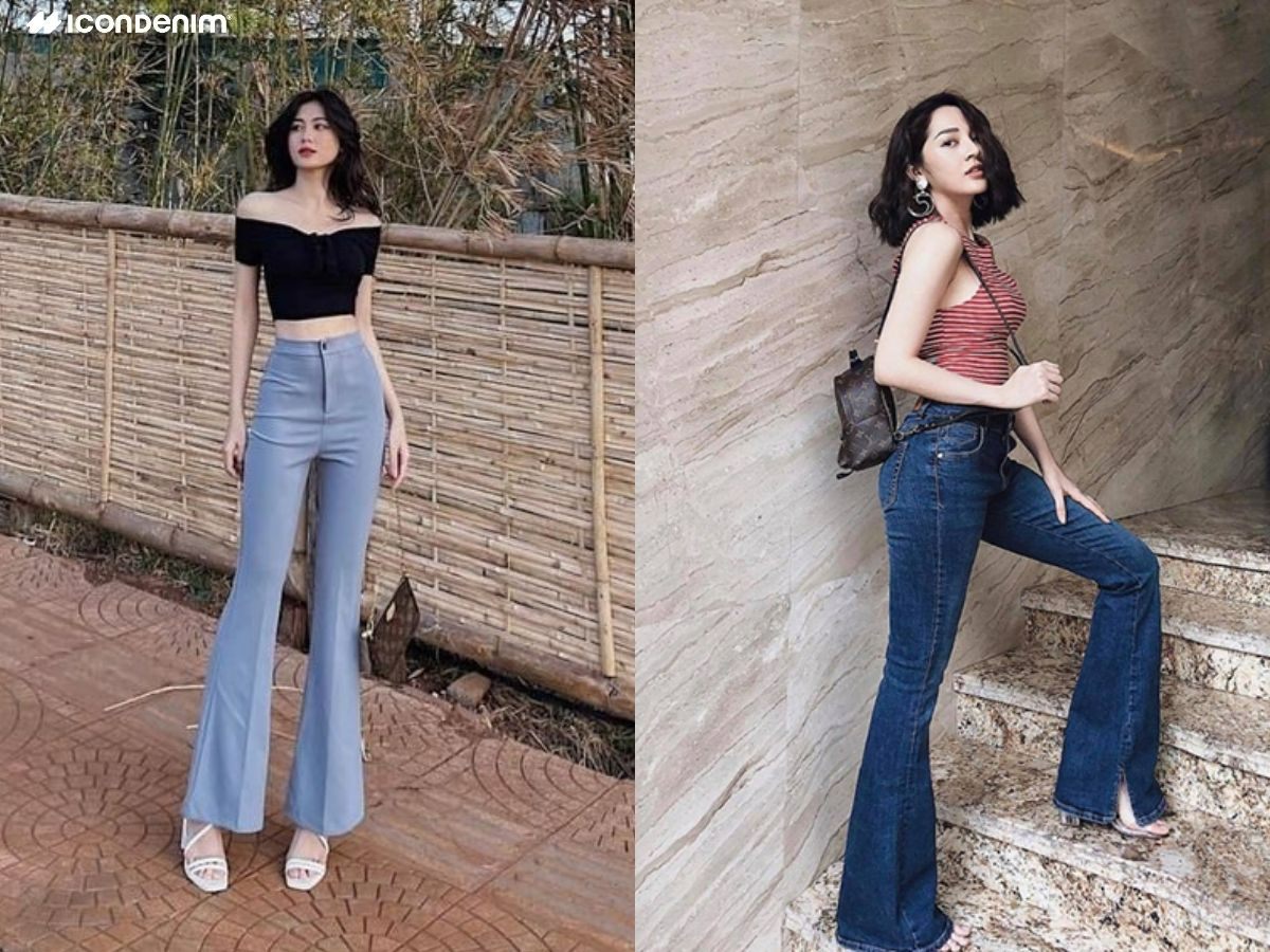 Quần cạp cao và croptop hai dây tôn eo