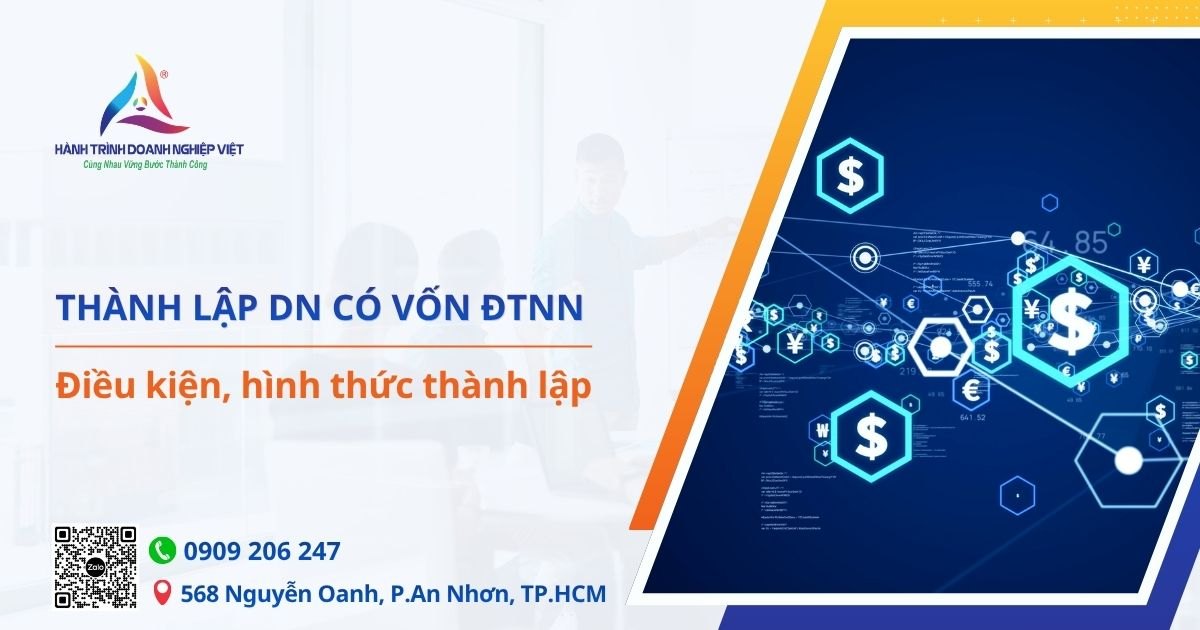 Điều kiện và hình thức thành lập doanh nghiệp có vốn đầu tư nước ngoài