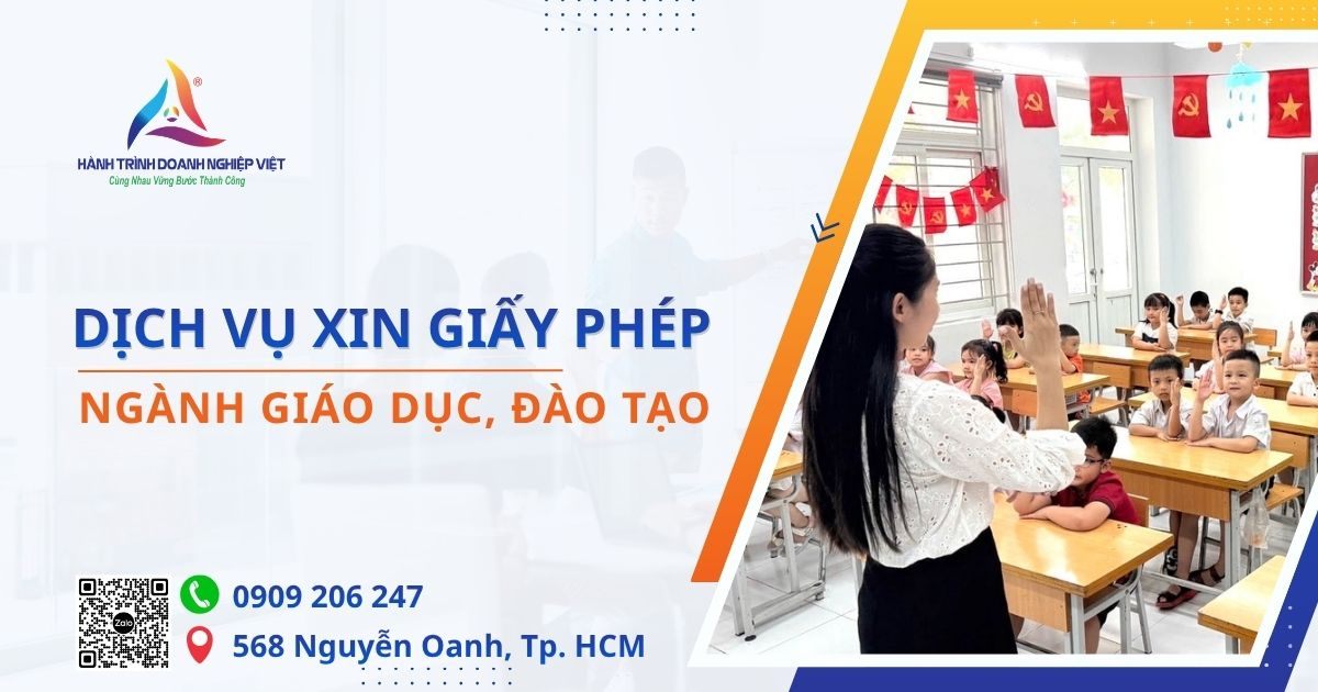 Dịch vụ xin giấy phép con ngành giáo dục đào tạo nhanh chóng uy tín