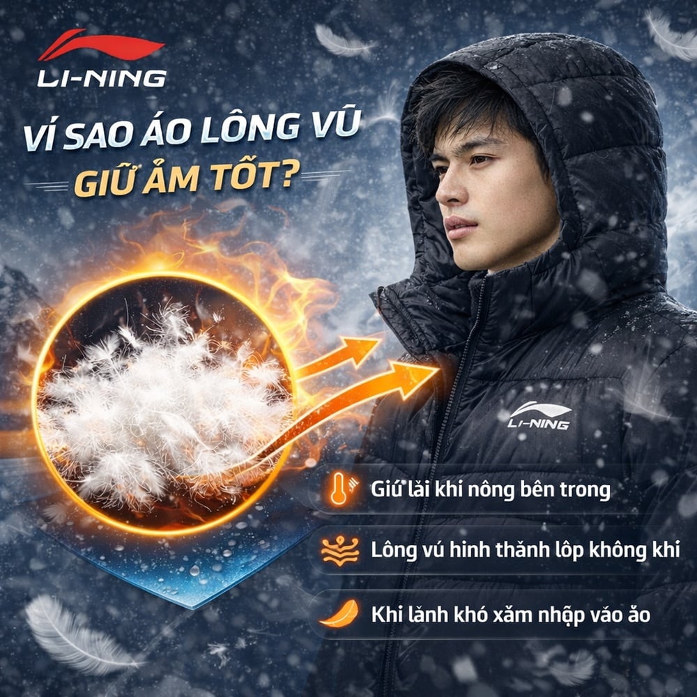 Vì sao áo lông vũ giữ ấm tốt?