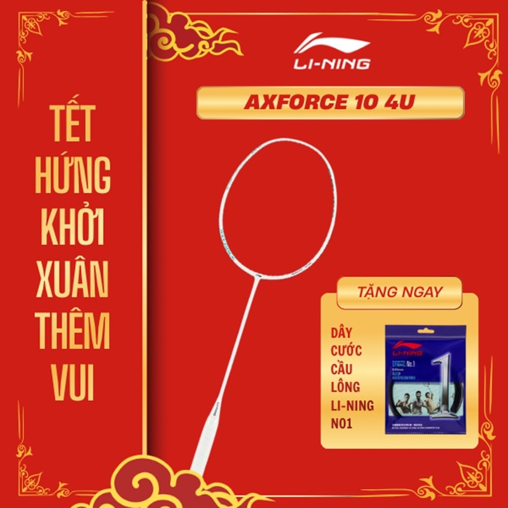 [BST TẾT] Vợt Cầu Lông Li-Ning Axforce 10 – 4U P-AYPU105-4 -&nbsp;Tặng 01 cước LN NO1 P-AXJJ018-3
