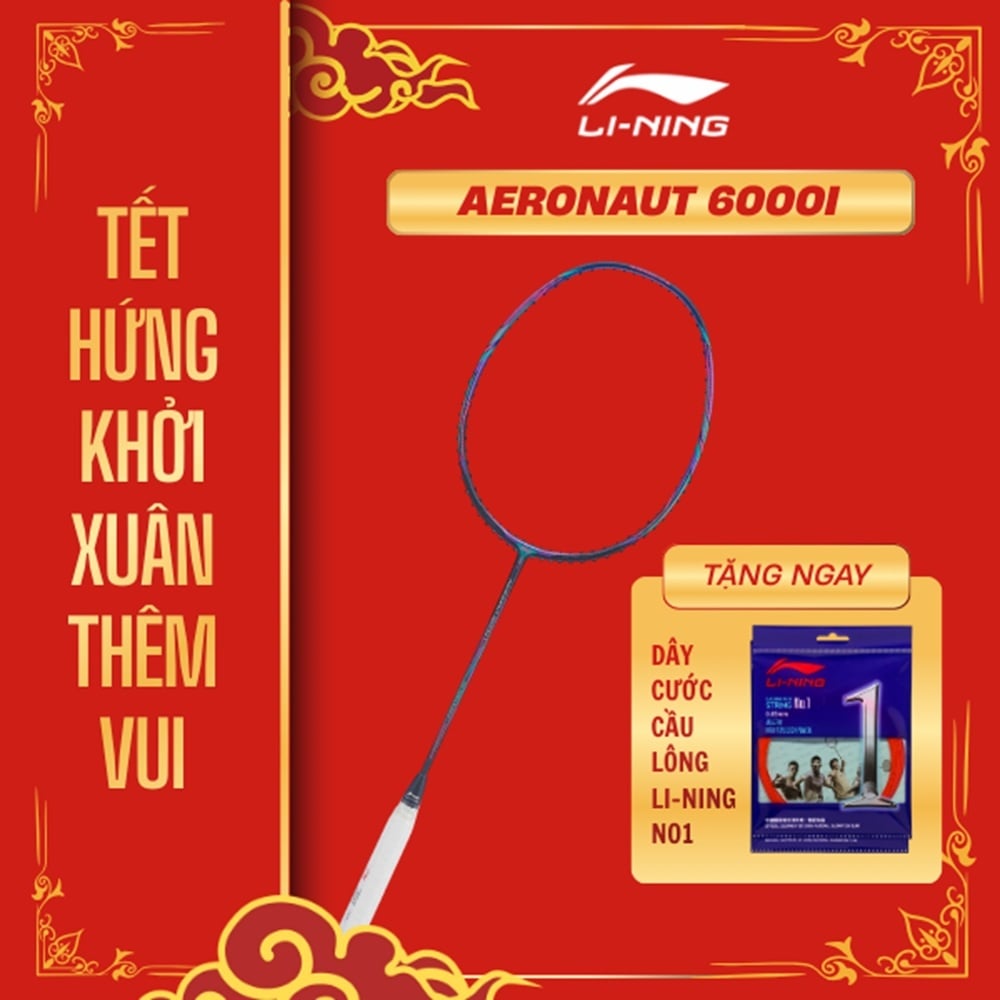 [ BST TẾT ] Khung vợt cầu lông Aeronaut 6000I (4u) P-AYPT417-5 [Tặng 01 cước LN NO1 P-AXJJ018-4]