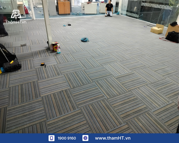 Thảm trải sàn văn phòng Quận 8 - Thảm Buffer 03 xanh dương - Làm mới không gian làm việc