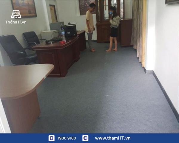 Thảm trải sàn văn phòng quận Phú Nhuận - Thảm nỉ P 303 Xám - Văn phòng thuê ngắn hạn cũng cần chuyên nghiệp
