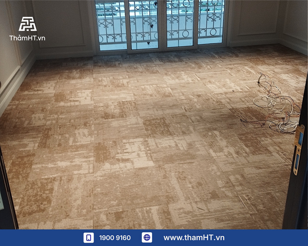Thảm sàn văn phòng diện tích 100m2 - Thảm BASIC 21- 02 Kem - Cải thiện văn phòng pha chút cổ điển