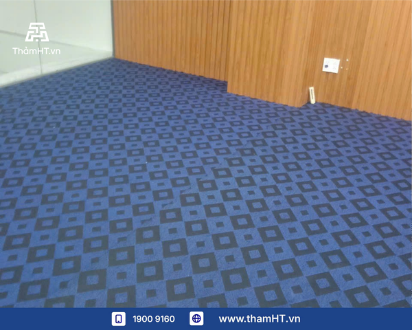 Thảm trải sàn văn phòng cho thuê ngắn hạn - Thảm JACQUARD 04 Xanh dương - Mang lại cảm giác chuyên nghiệp