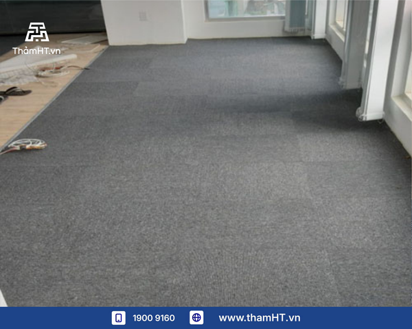 Thảm trải sàn phòng Giám đốc 30m2 - Thảm PIXEL 02 Xám đậm - Khẳng định vị thế doanh nghiệp