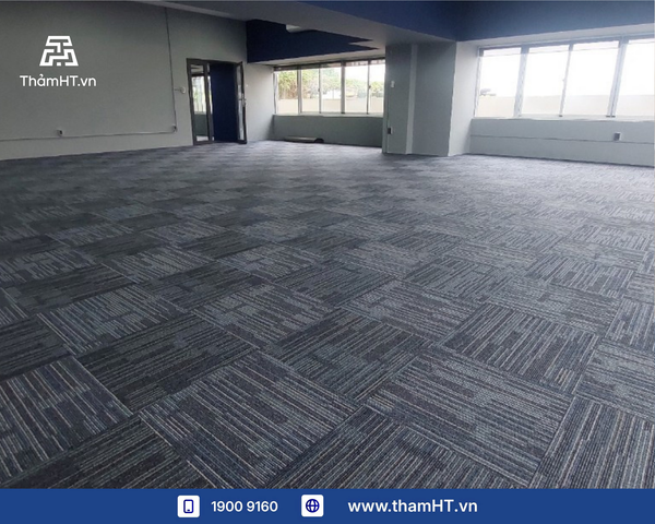 Thảm sàn công ty KT Vũng Tàu - Thảm VINUS 04 Xanh dương - Nâng cao giá trị văn phòng cho thuê