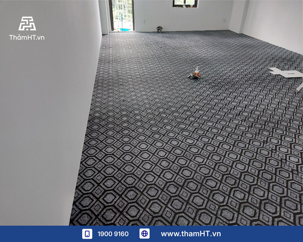 Thảm trải sàn Văn phòng diện tích nhỏ - Thảm JACQUARD 09 Xám - Cải tạo văn phòng tiết kiệm chi phí