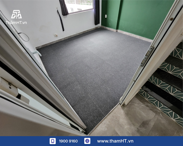 Thảm trải sàn phòng Giám đốc 30m2 - Thảm PIXEL 02 Xám đậm - Khẳng định vị thế doanh nghiệp