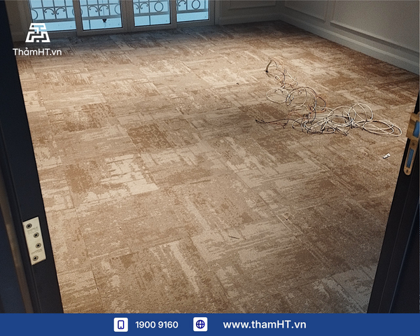 Thảm sàn văn phòng diện tích 100m2 - Thảm BASIC 21- 02 Kem - Cải thiện văn phòng pha chút cổ điển