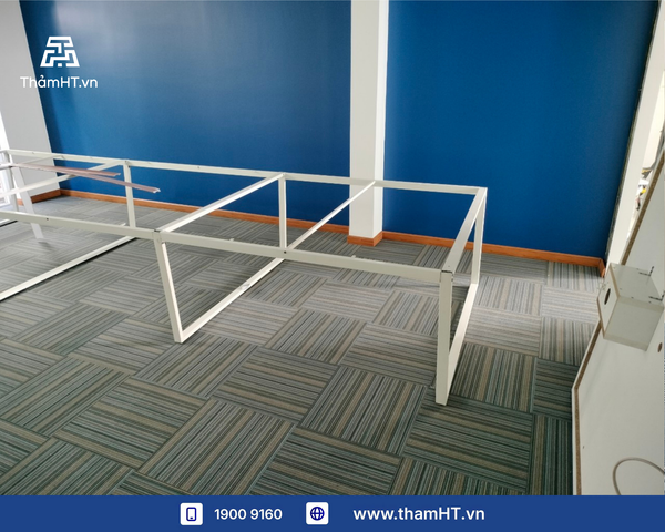 Thảm trải sàn văn phòng Quận 8 - Thảm Buffer 03 xanh dương - Làm mới không gian làm việc