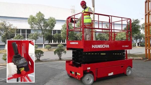 Xe nâng người HANGCHA đẹp dạng cắt kéo