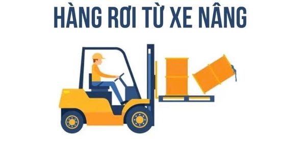 hàng rơi từ xe nâng