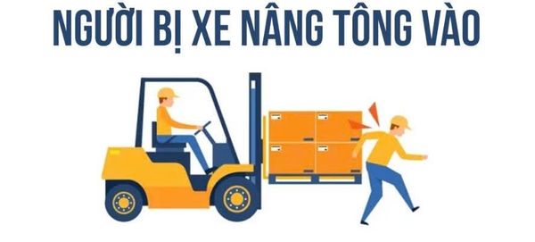 người bị xe nâng tông vào