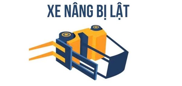xe nâng bị lật