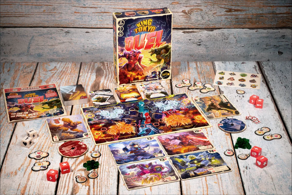 Board game 2 người đối kháng King of Tokyo Duel bàn cờ kéo co