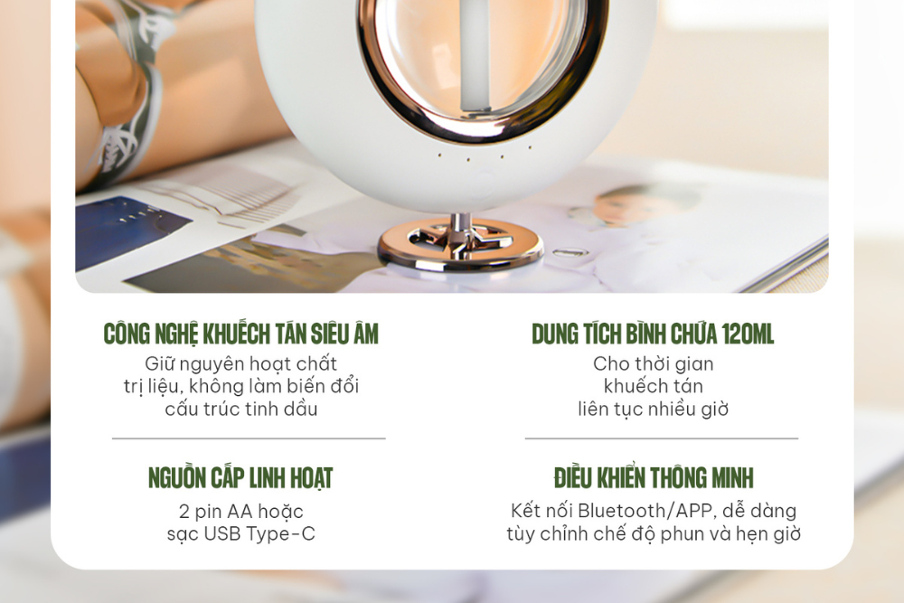 Thiết kế máy khuếch tán tinh dầu X10S tối ưu và tinh gọn