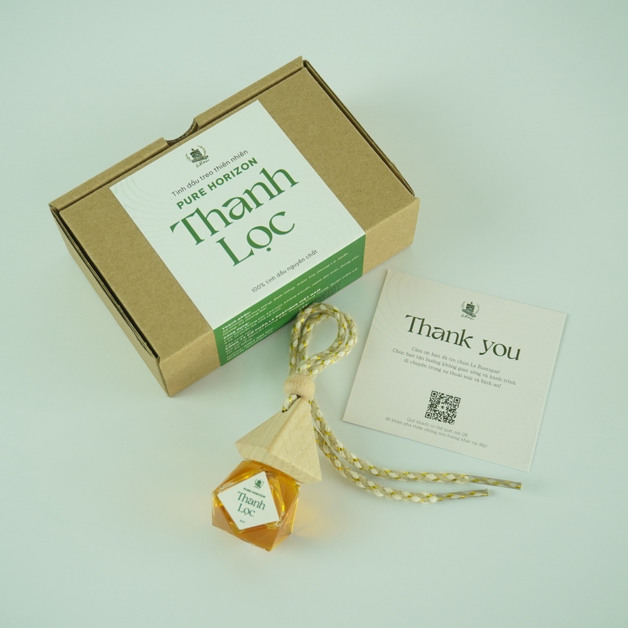 Tinh dầu treo thiên nhiên Thanh Lọc – phù hợp dùng cho phòng ngủ, bàn làm việc hoặc tủ quần áo