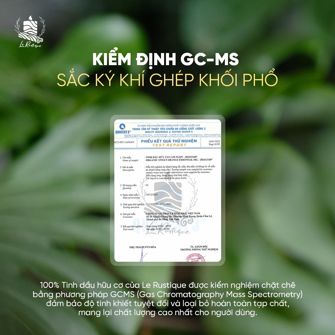 Kiểm nghiệm thành phần tinh dầu thiên nhiên