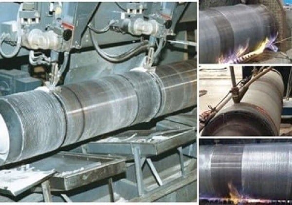 Quy trình hàn đắp trục cán