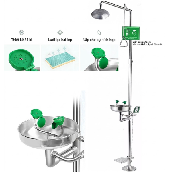 Hướng dẫn cách lắp đặt bồn rửa mắt khẩn cấp đúng kỹ thuật