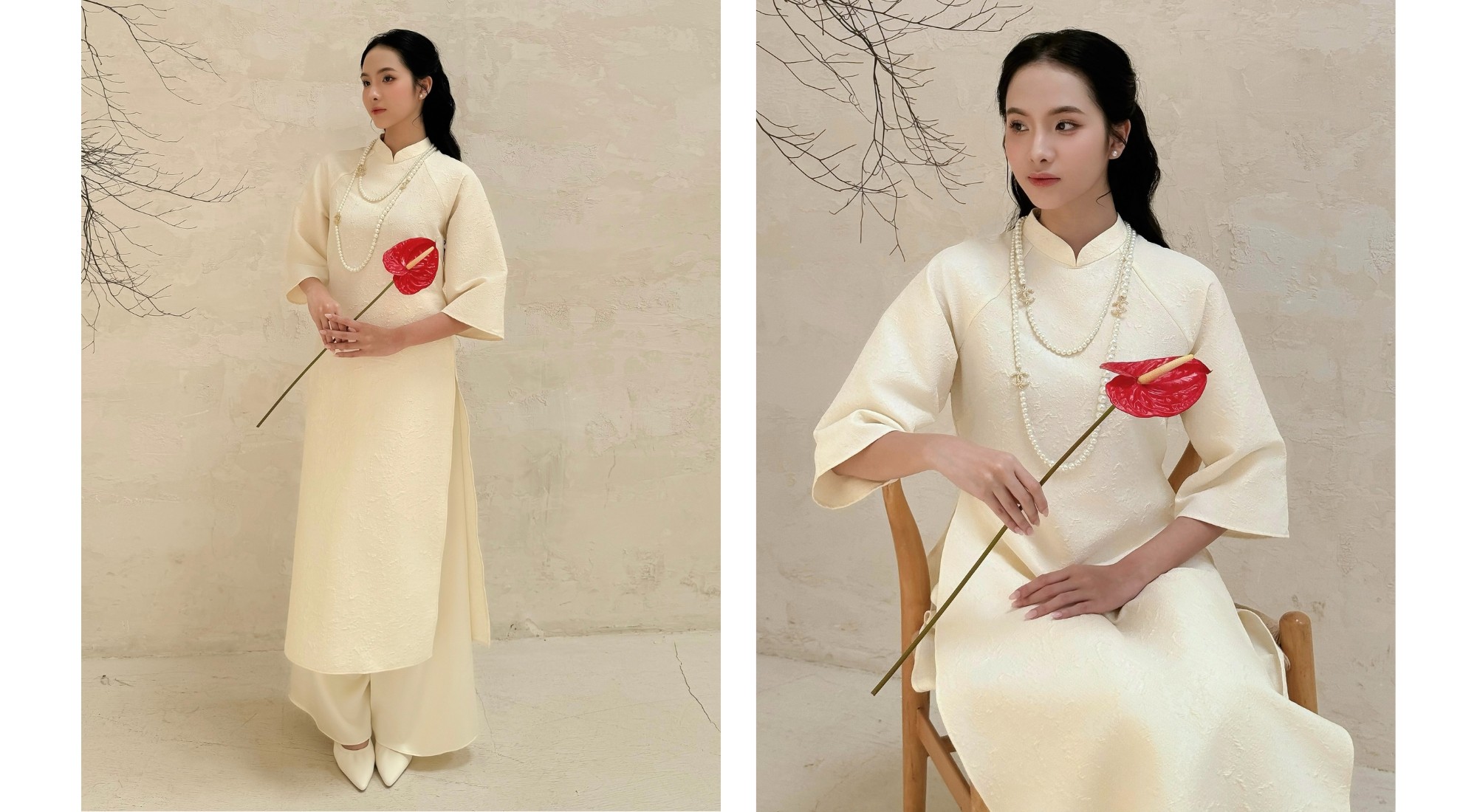 áo dài có điểm nhấn