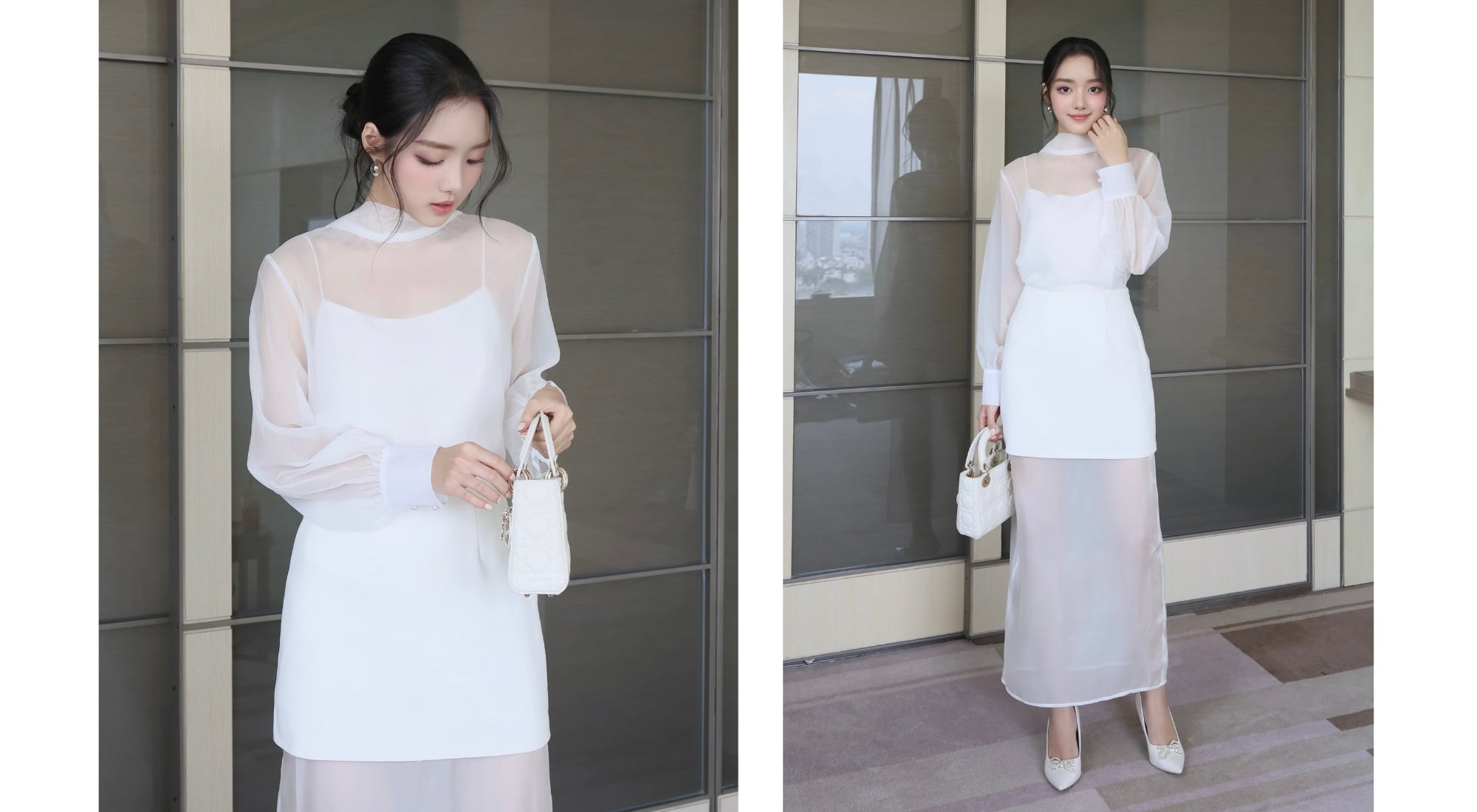 Áo kiểu chất liệu voan