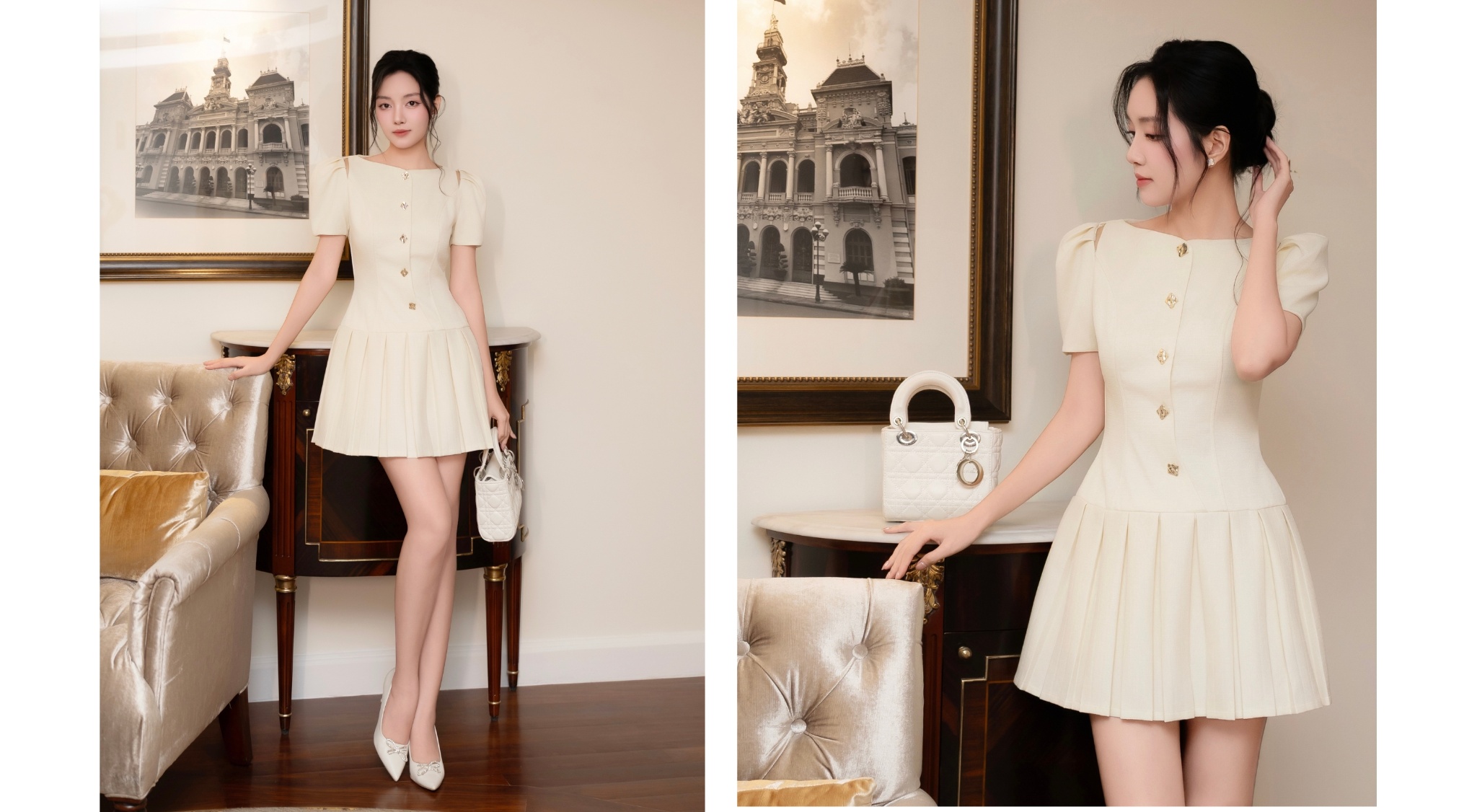 Đầm ngắn tiểu thư